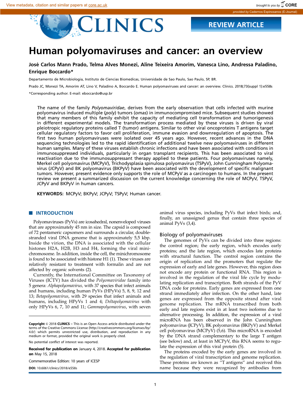 Human Polyomaviruses and Cancer: an Overview