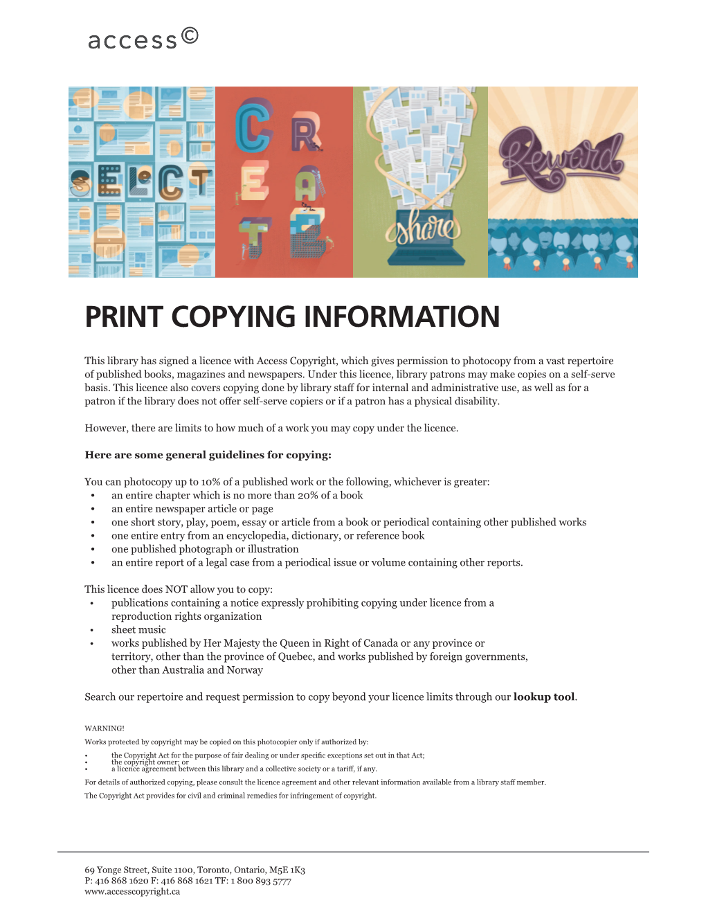 Print Copying Information