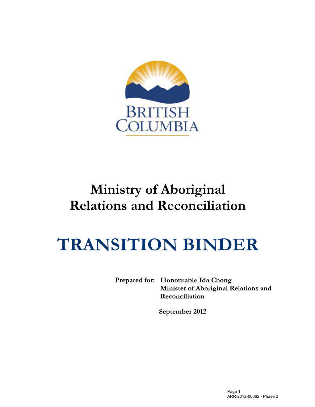 Transition Binder