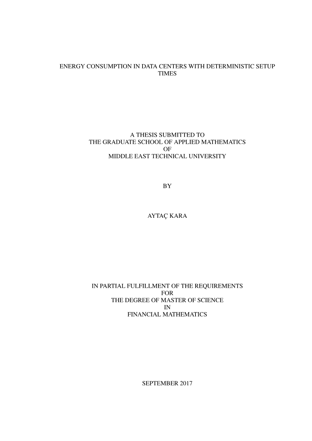 Energy Consumption in Data Centers with Deterministic Setup Times