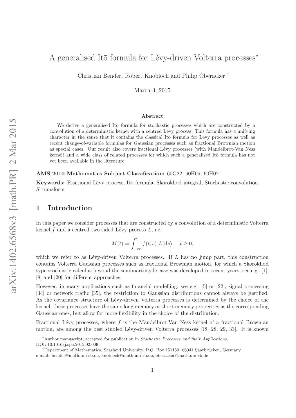 A Generalised It¯O Formula for Lévy-Driven Volterra Processes