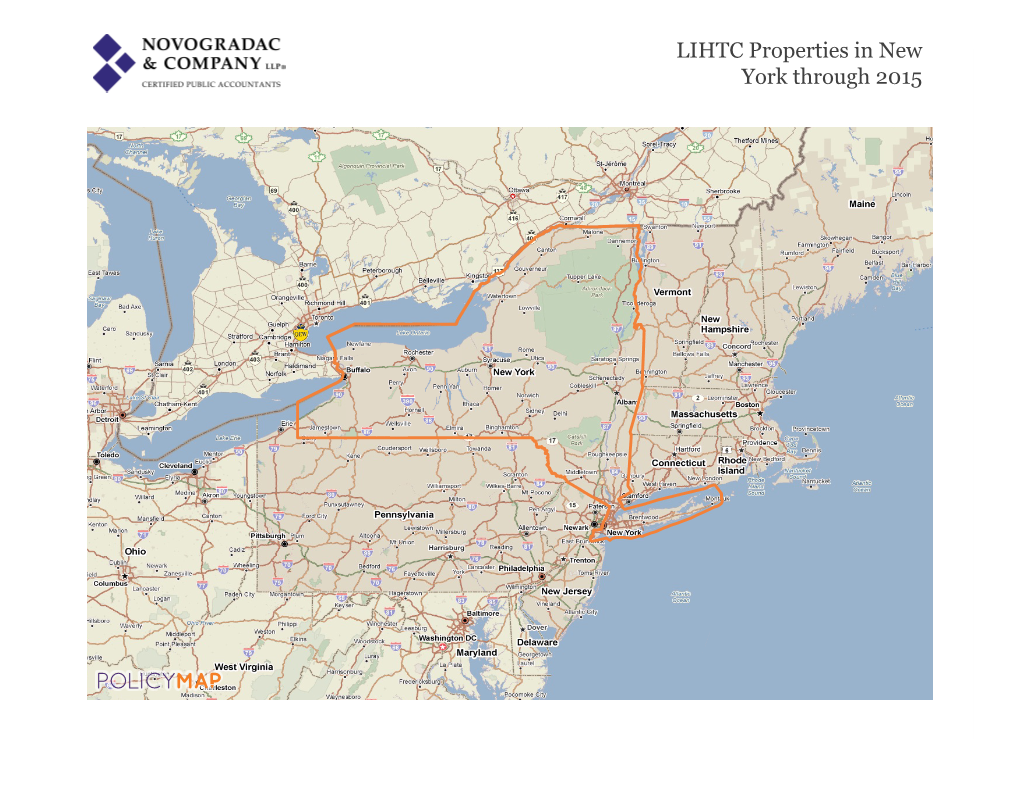 New York Through 2015 LIHTC Properties in New York Through 2015