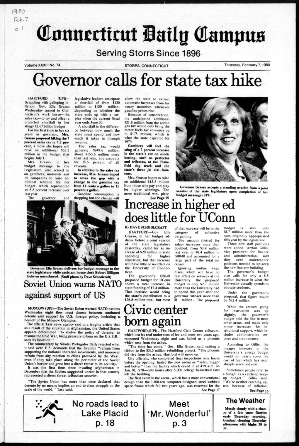 Governor Calls for State Tax Hike