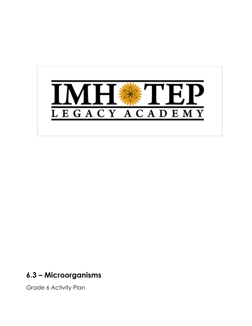 6.3 Microorganisms