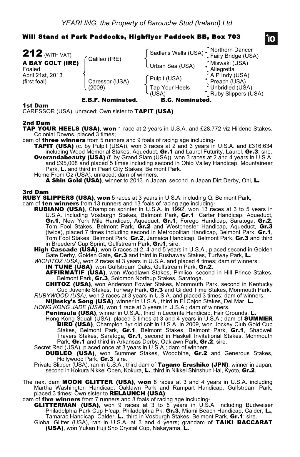 Tattersalls October Yearling Sale Book 1