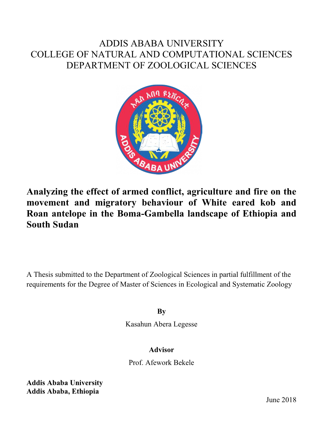 Analyzing the Effect of Armed Conflict, Agriculture and Fire on The