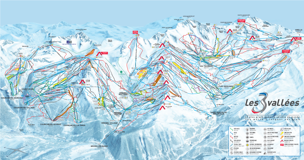 The Three Valleys Piste Map 2021