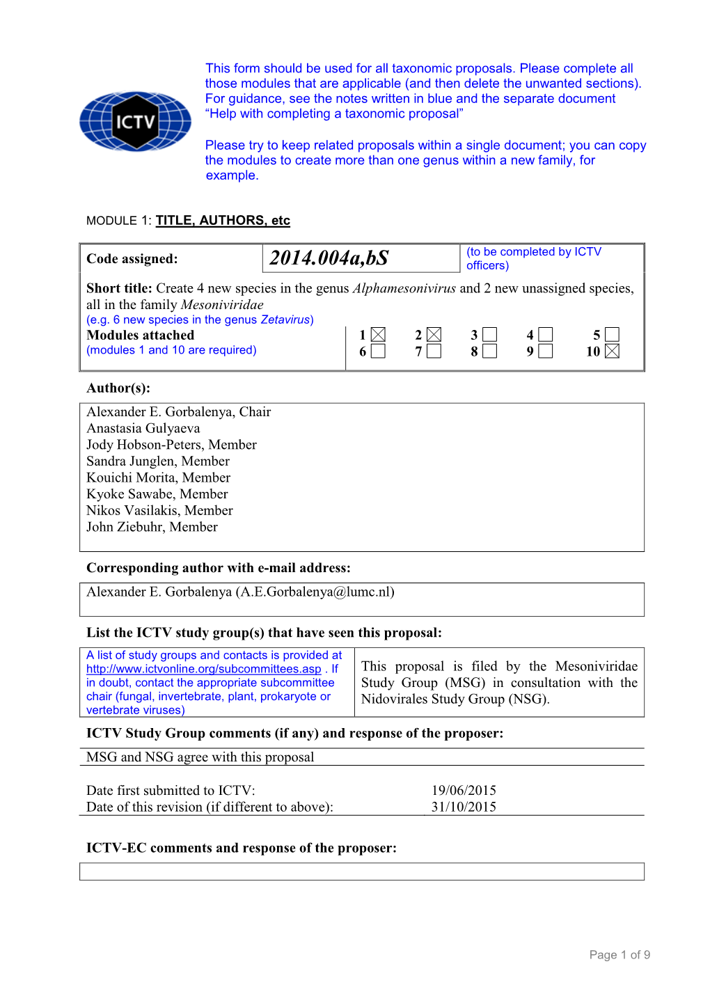 Complete Sections As Applicable