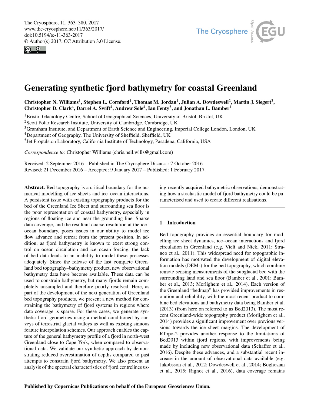 Generating Synthetic Fjord Bathymetry for Coastal Greenland