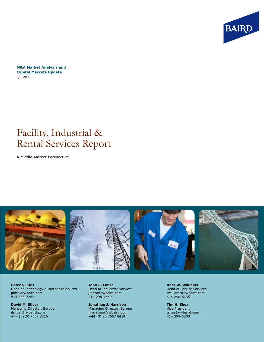 Facility, Industrial & Rental Services Report