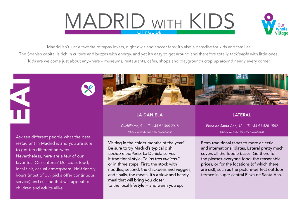 Madrid with Kids City Guide