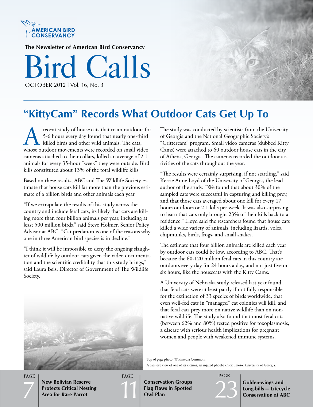 Bird Calls OCTOBER 2012 L Vol