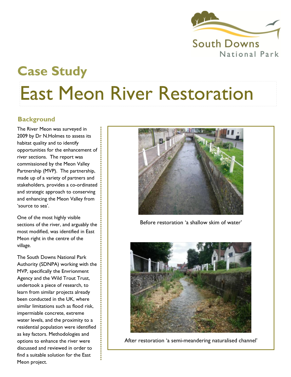 East Meon River Restoration Meon