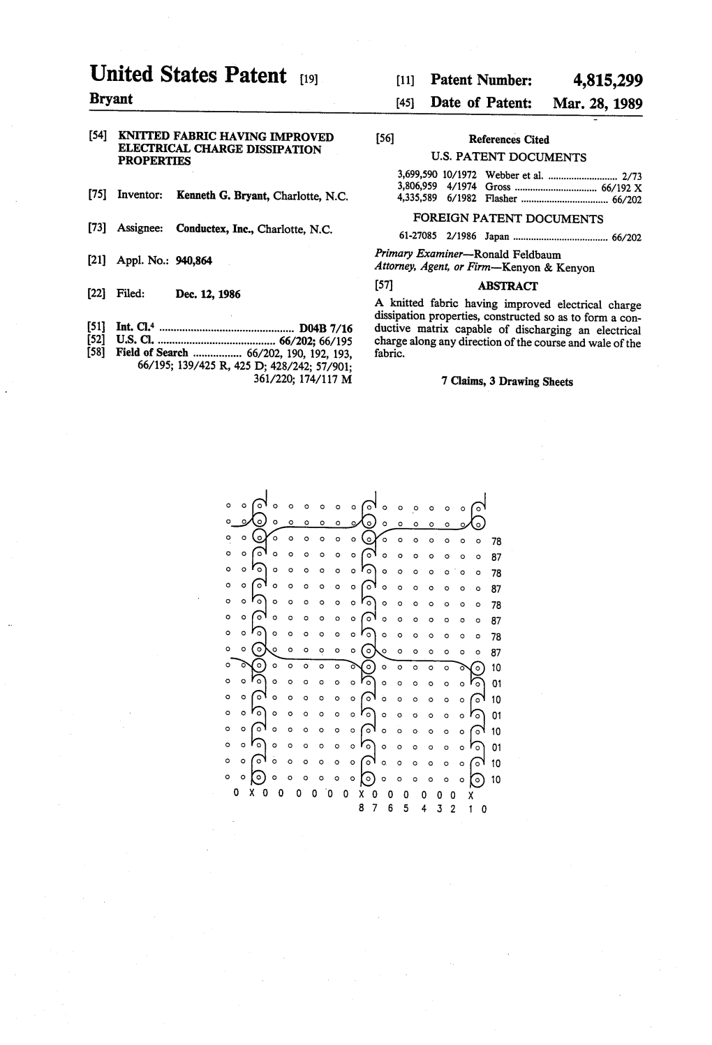 United States Patent (19) (11) Patent Number: 4,815,299 Bryant (45) Date of Patent: Mar