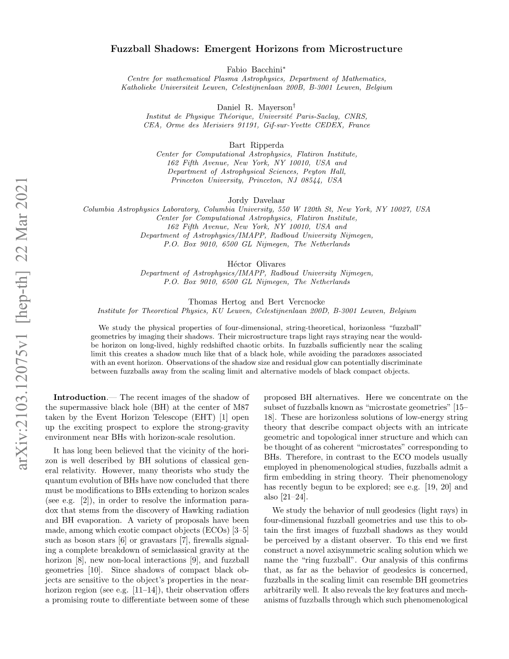 Fuzzball Shadows: Emergent Horizons from Microstructure