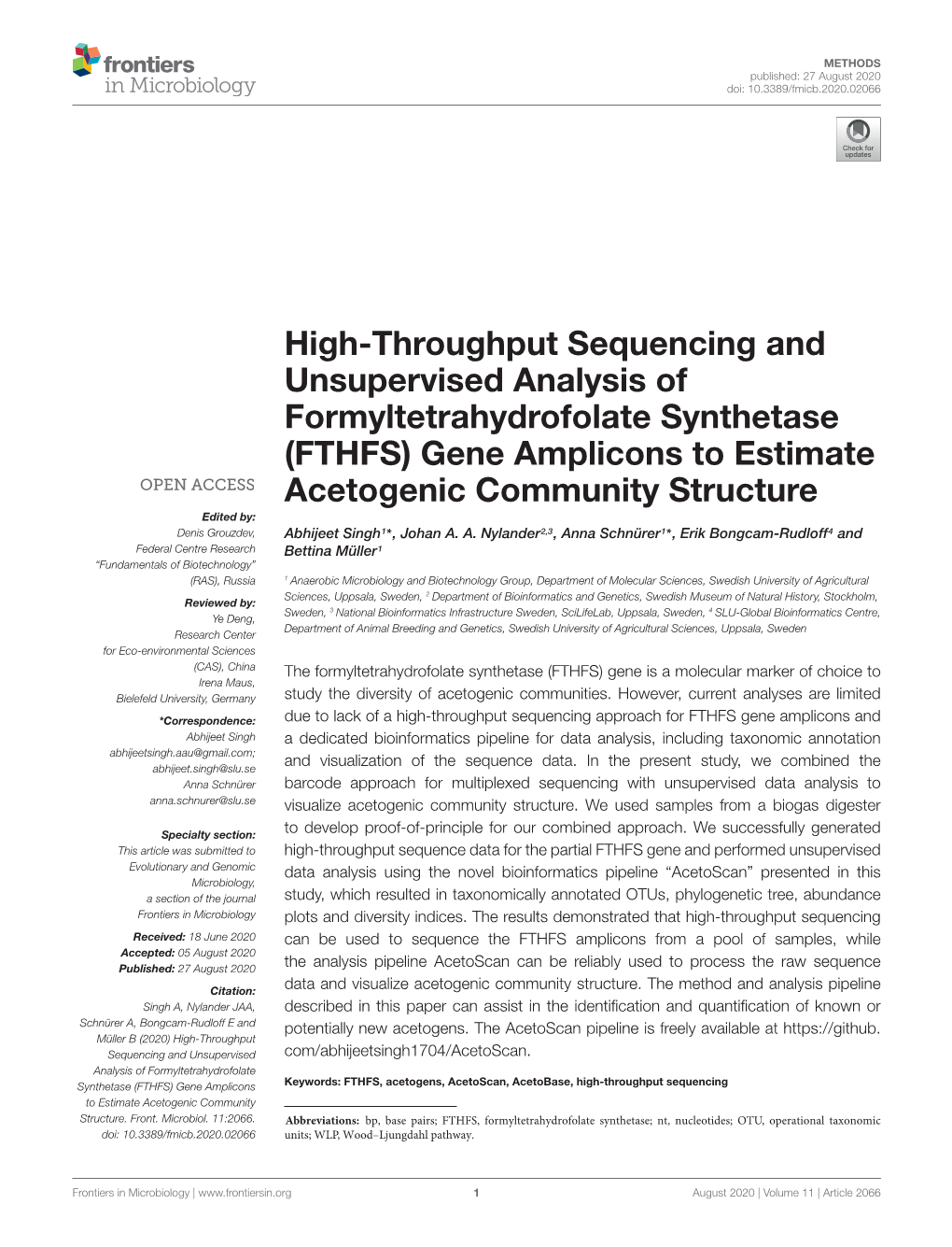 High-Throughput Sequencing and Unsupervised Analysis Of