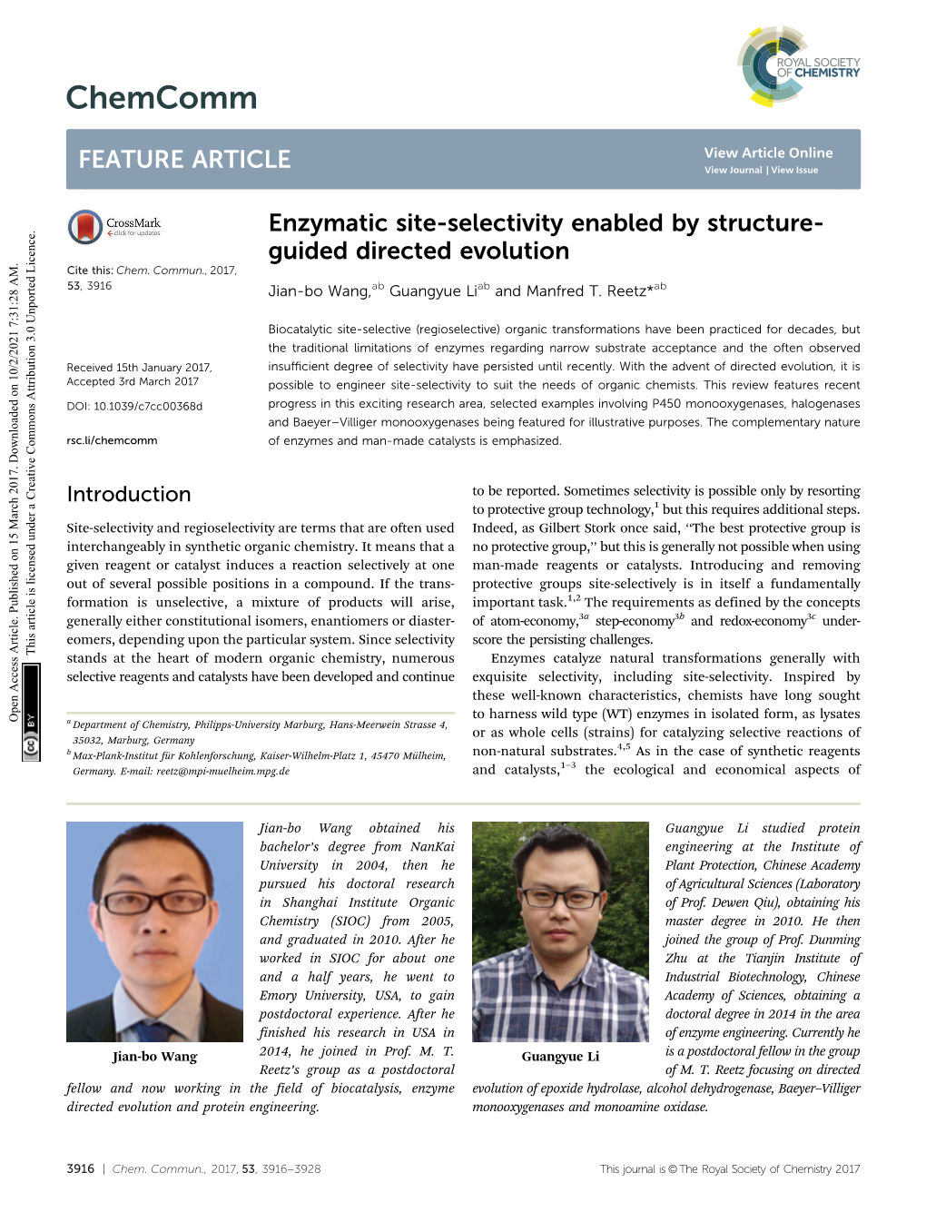 Enzymatic Site-Selectivity Enabled by Structure-Guided Directed Evolution