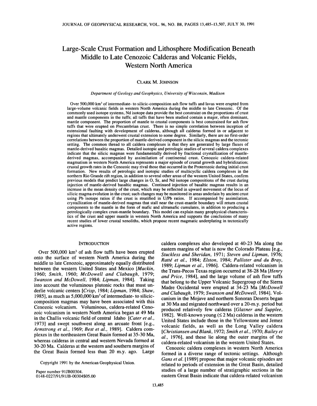 Scale Crust Formation and Lithosphere Modification Beneath