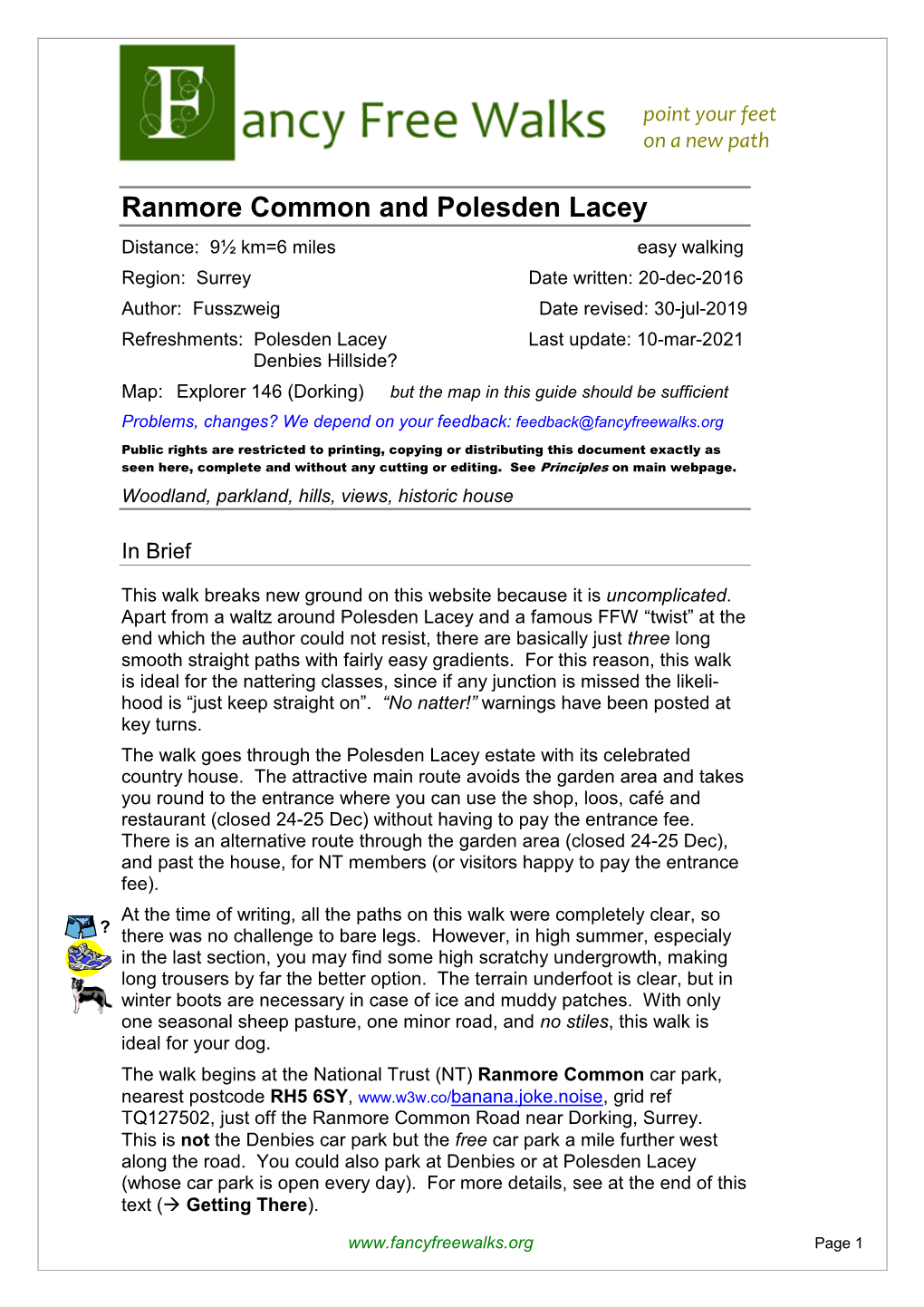 Ranmore Common and Polesden Lacey