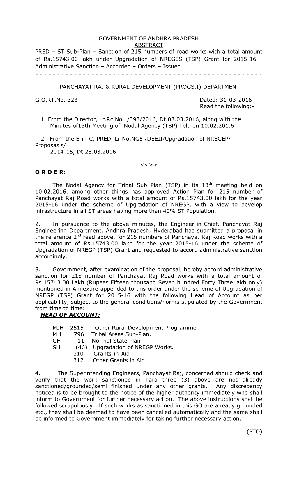 Government of Andhra Pradesh Abstract Pred – St