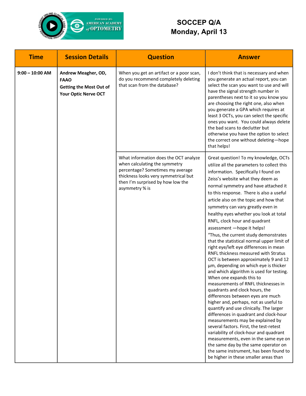 Week 4 SOCCEP QA