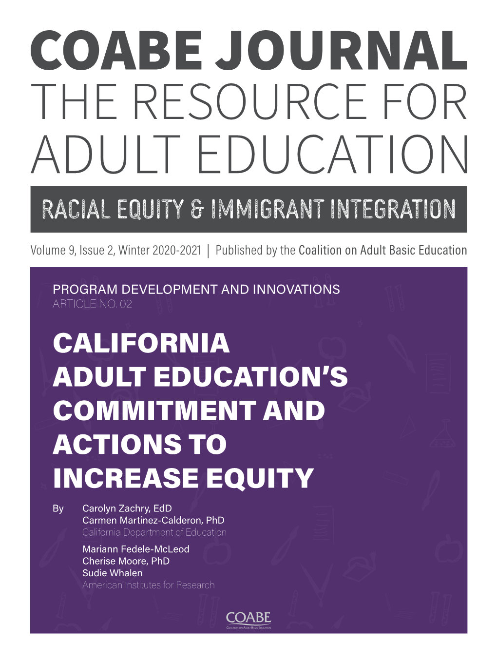 California Adult Education's Commitment And