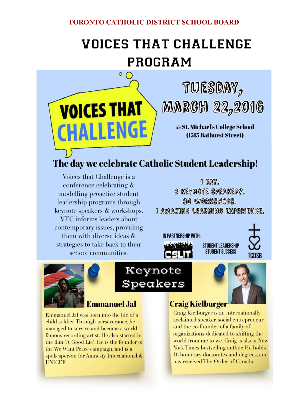 2016 Voices That Challenge Conference