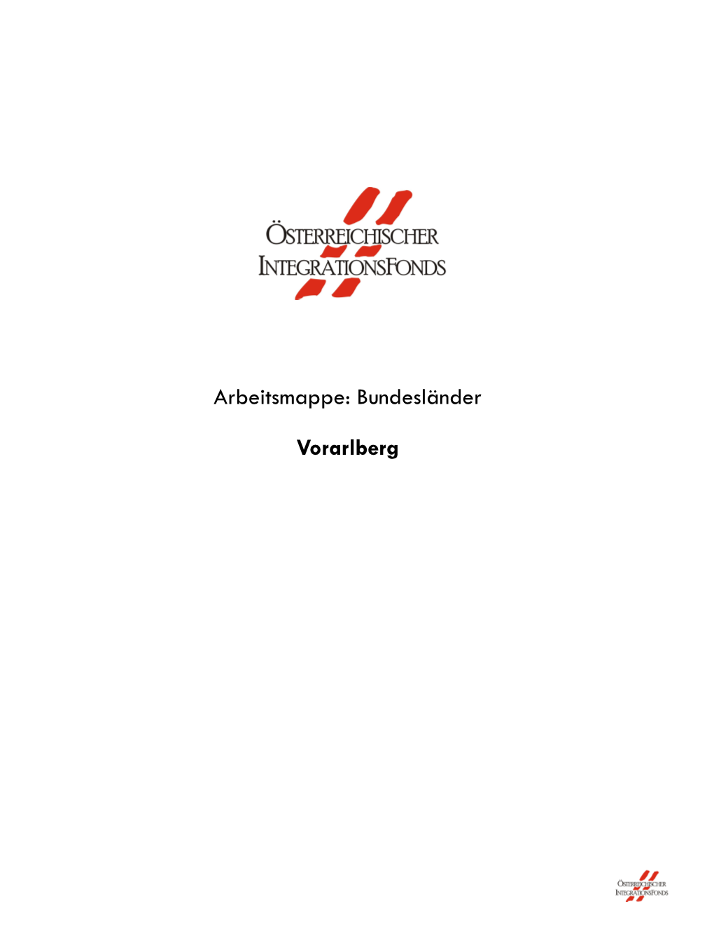 Arbeitsmappe: Bundesländer Vorarlberg