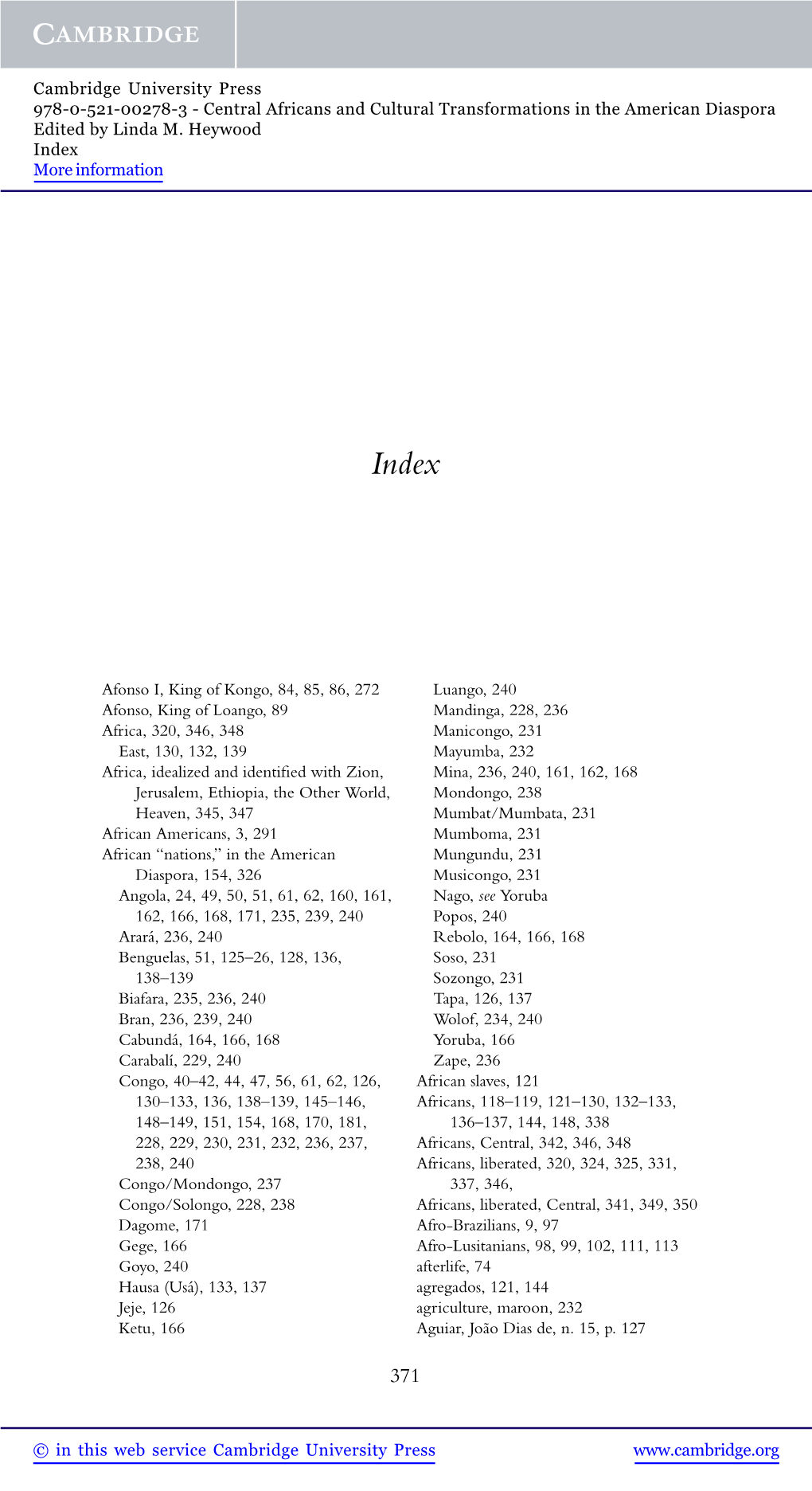 Afonso I, King of Kongo, 84, 85, 86, 272 Afonso, King of Loango, 89