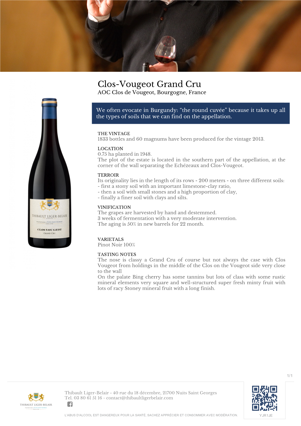 Clos-Vougeot Grand Cru | © Thibault Liger-Belair | Design Vin.Co