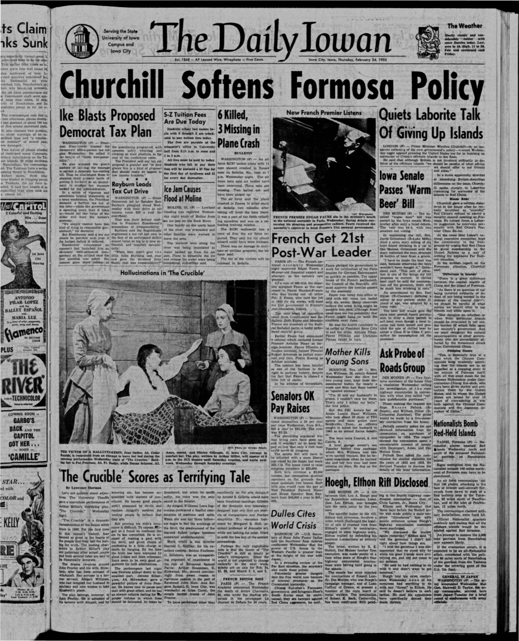 Daily Iowan (Iowa City, Iowa), 1955-02-24