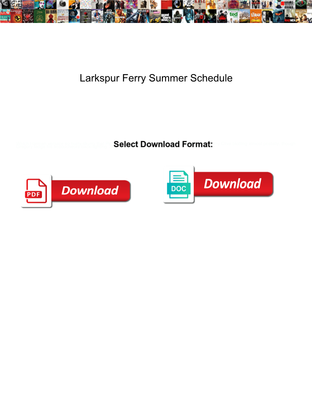 Larkspur Ferry Summer Schedule