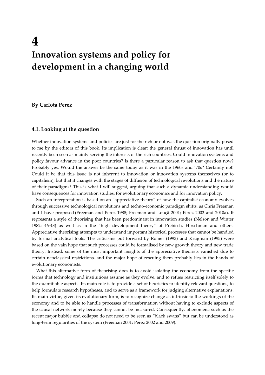 Innovation Systems and Policy for Development in a Changing World