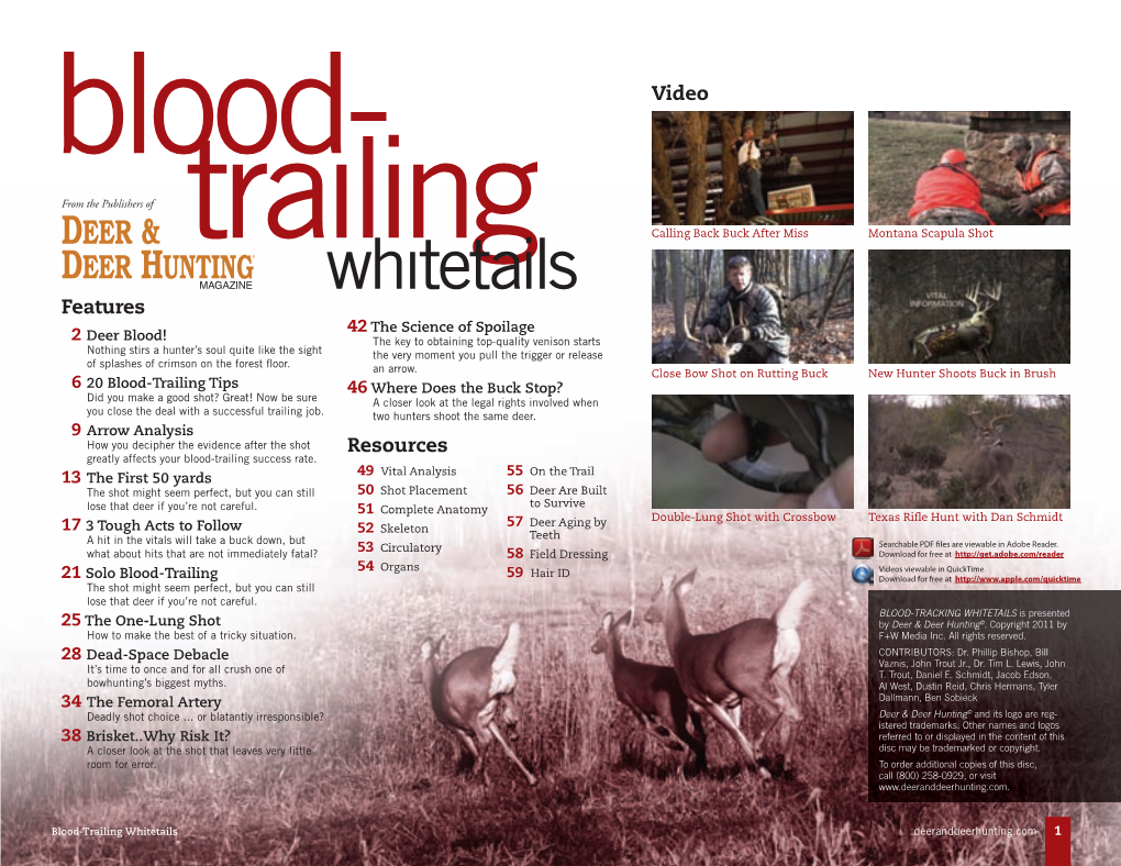 Blood-Trailing Whitetails by Deer & Deer Hunting