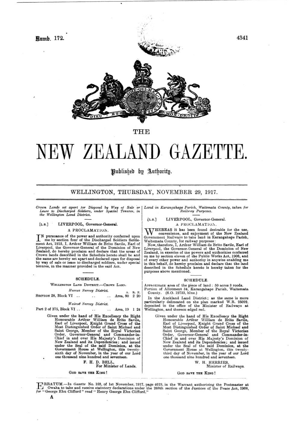 New Zealand Gazette