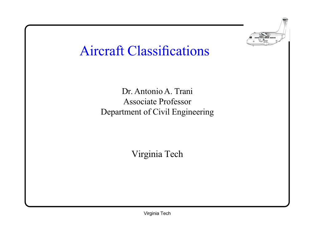 Aircraft Classifications