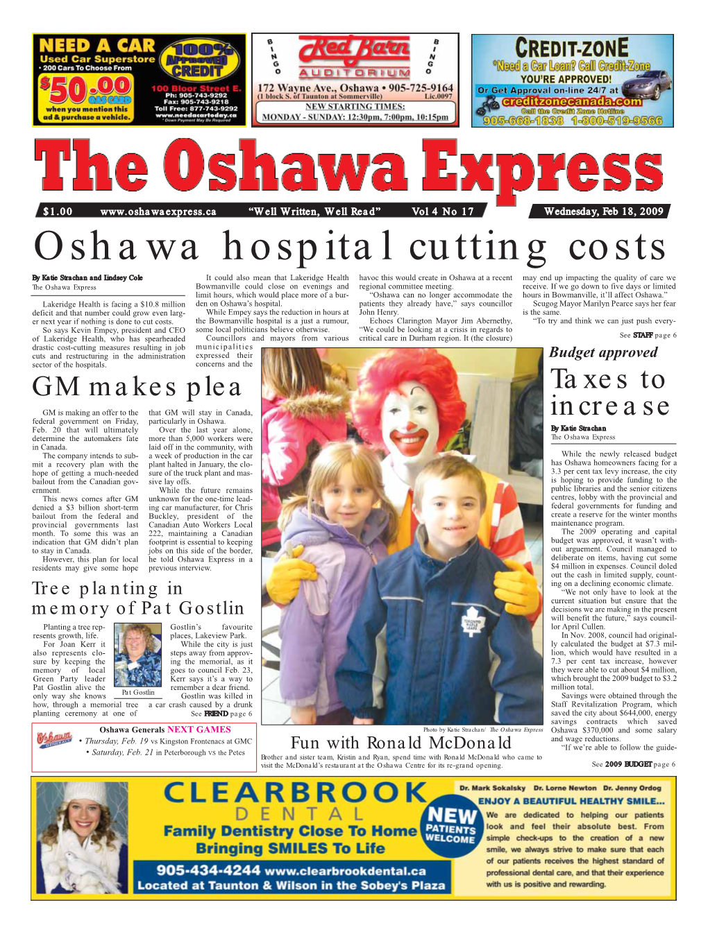 Oshawa Hospital Cutting Costs