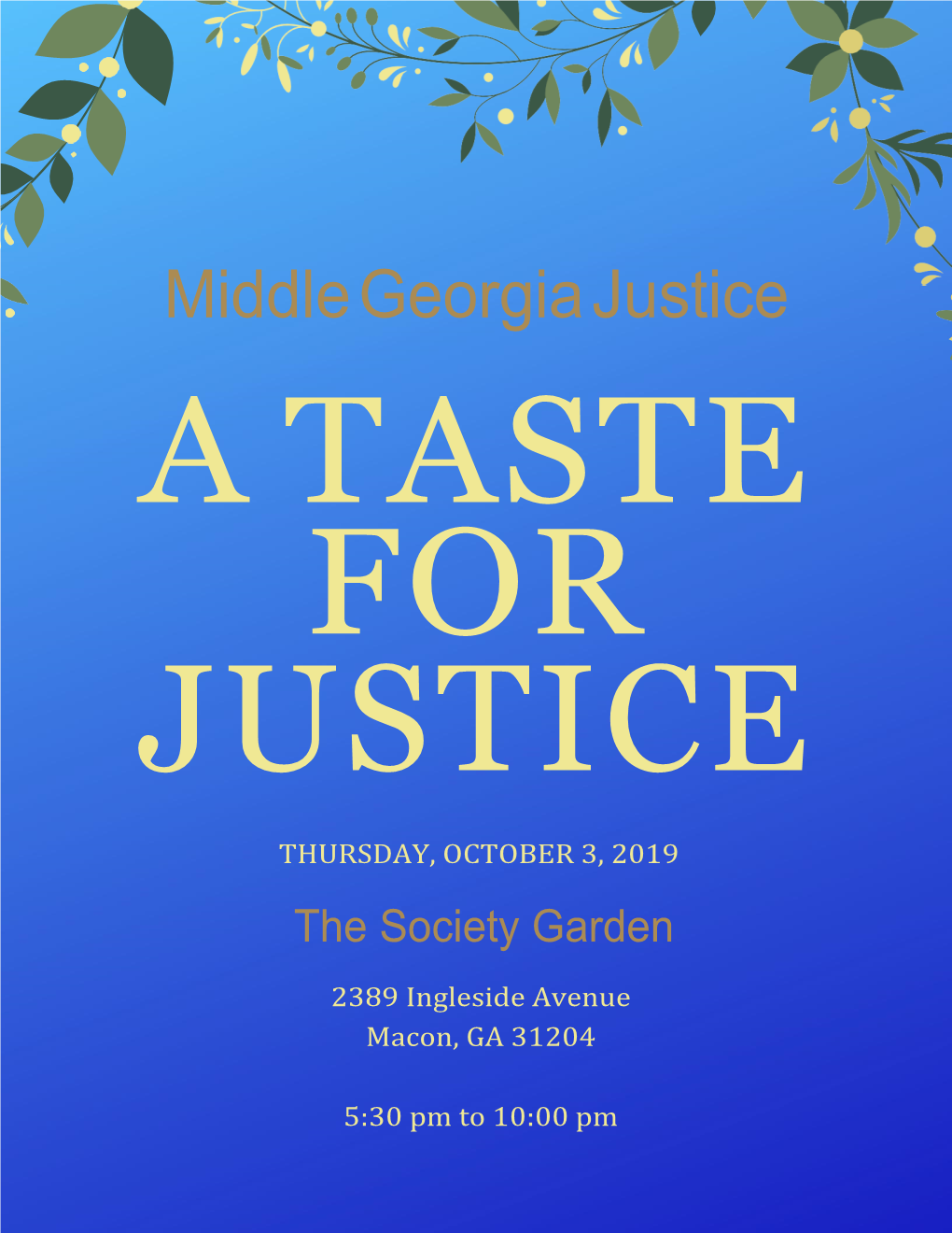 A Taste for Justice Program