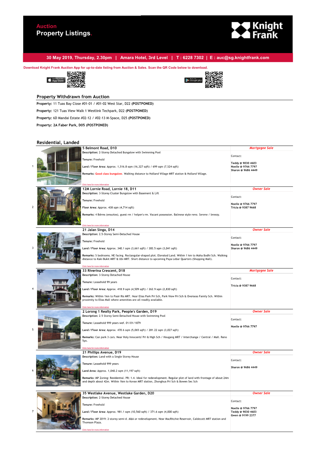 Auction Property Listings