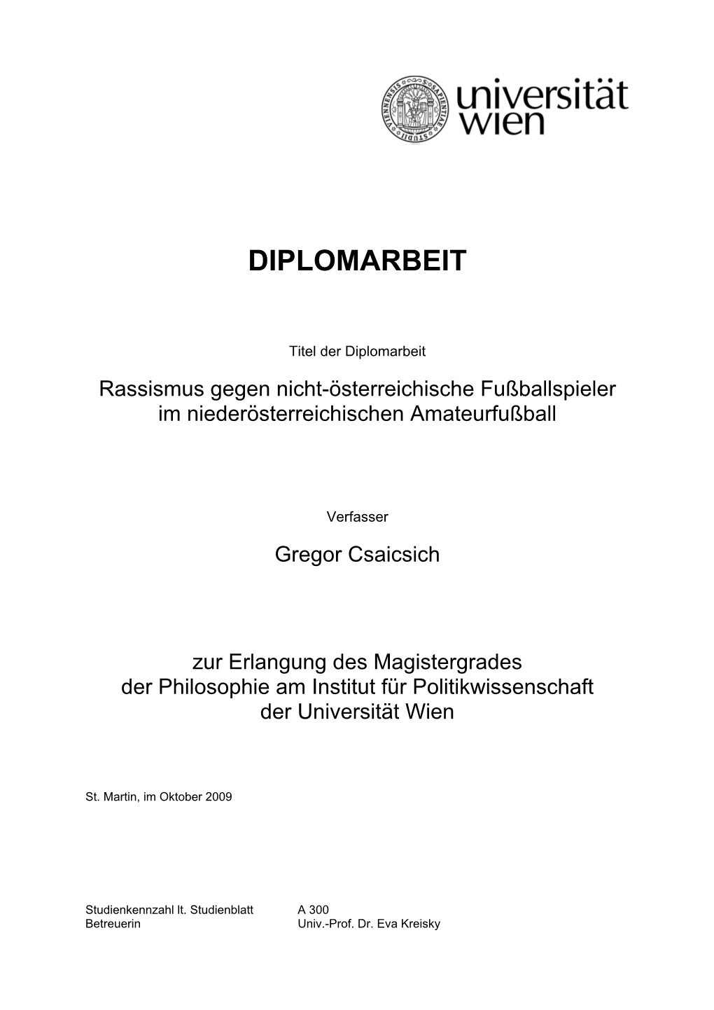 Diplomarbeit