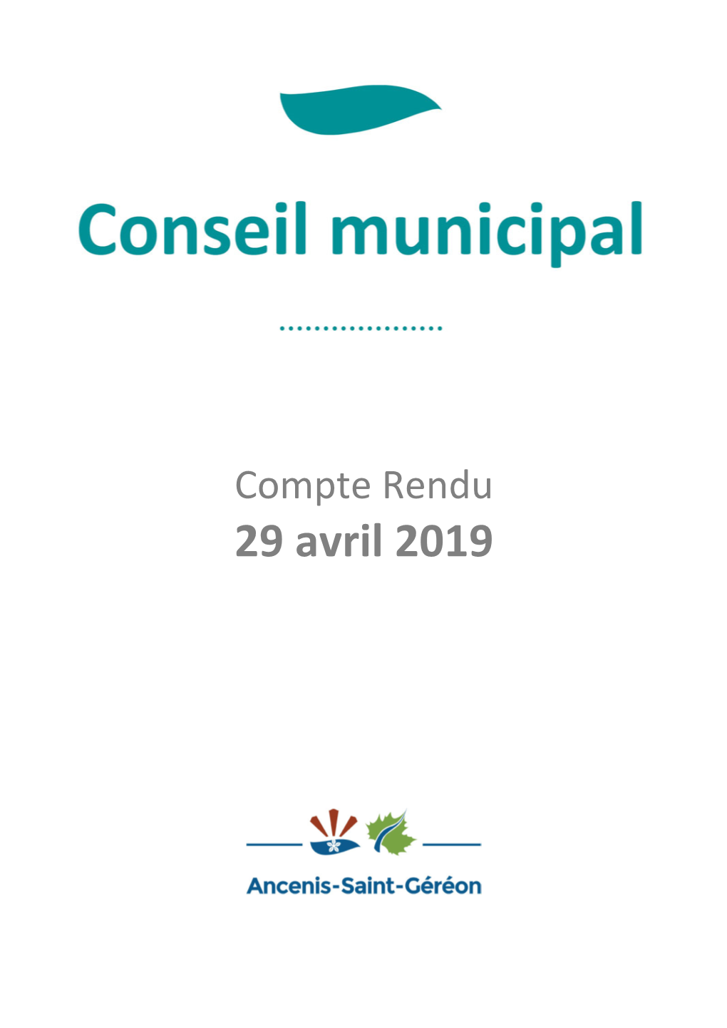 Compte Rendu 29 Avril 2019