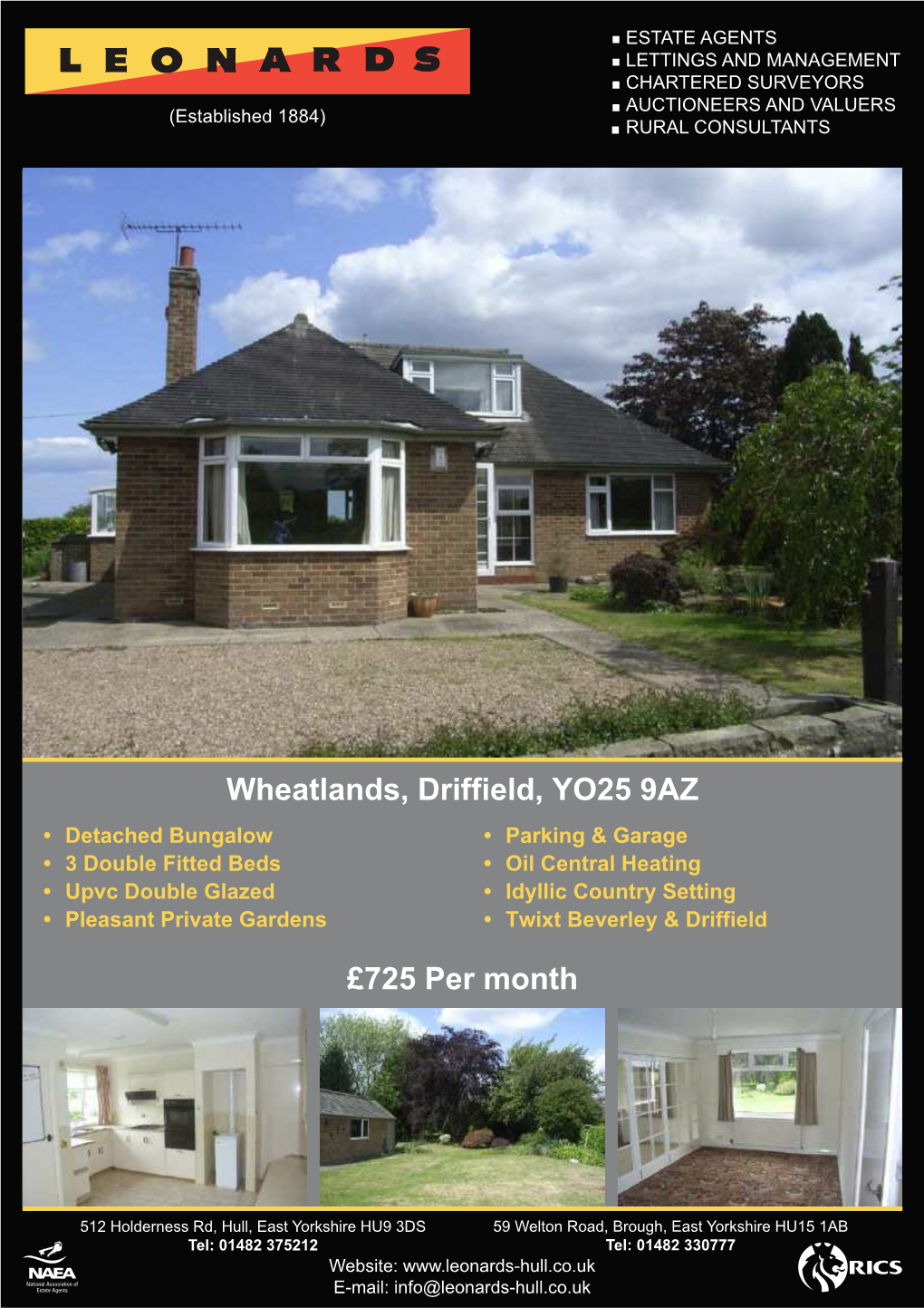 Wheatlands, Driffield, YO25 9AZ £725 Per Month