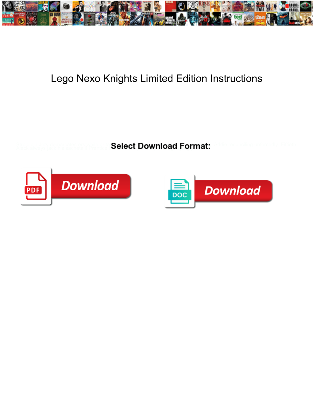 Lego Nexo Knights Limited Edition Instructions Settlers