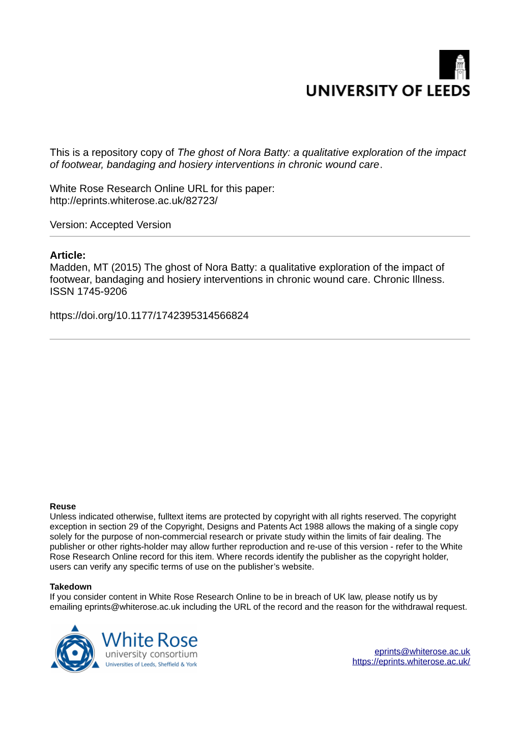 The Ghost of Nora Batty: a Qualitative Exploration of the Impact of Footwear, Bandaging and Hosiery Interventions in Chronic Wound Care