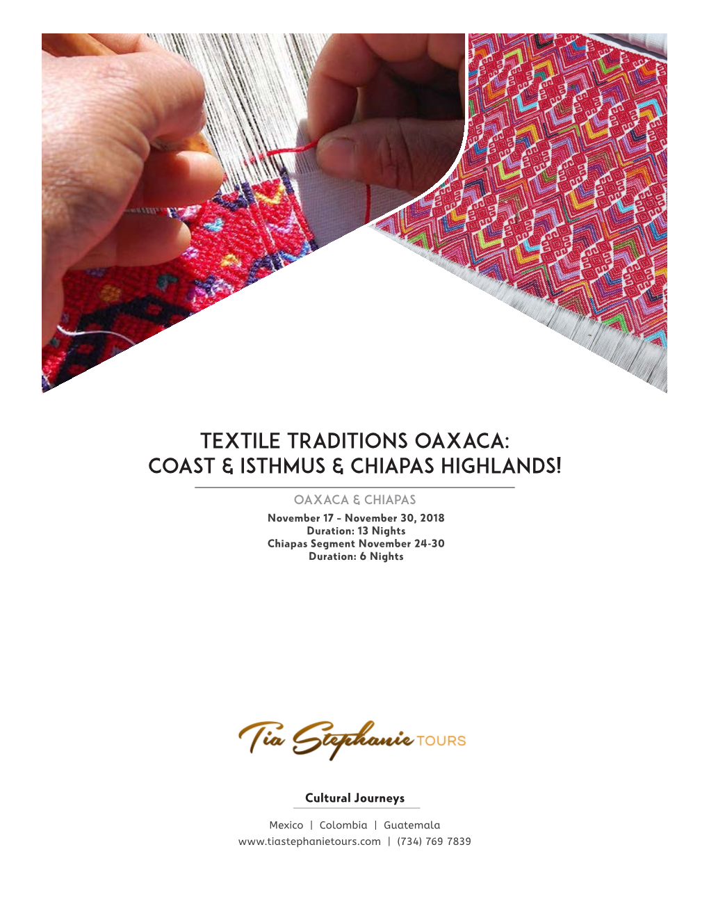 Textile Traditions Oaxaca: Coast & Isthmus & Chiapas Highlands!