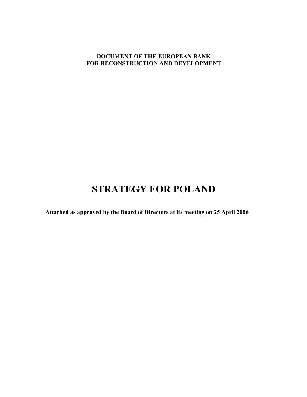 Strategy for Poland