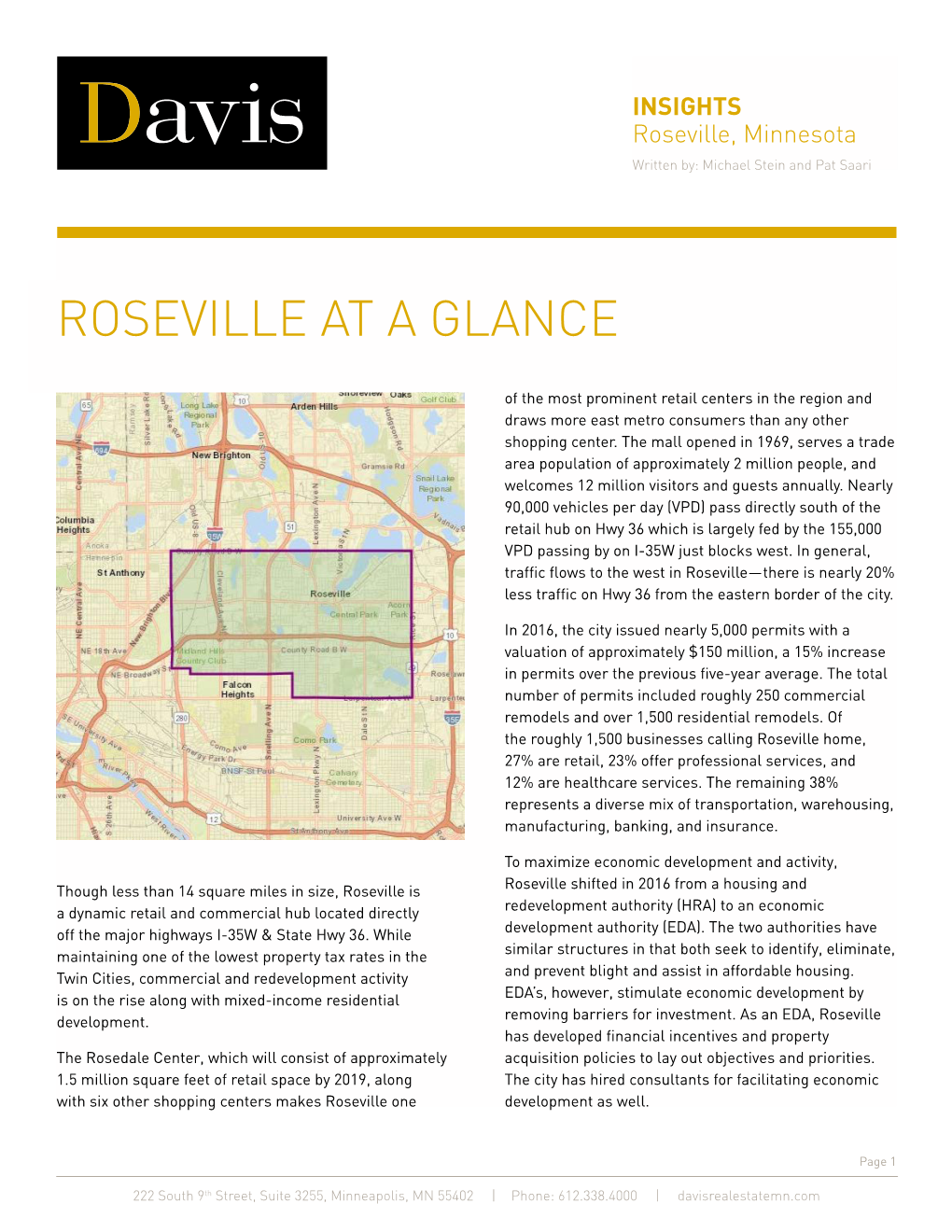 Roseville at a Glance