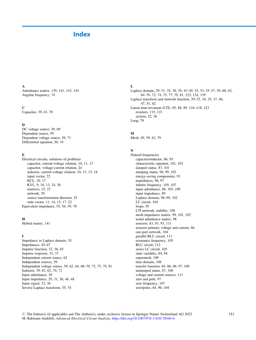 A Admittance Matrix, 139, 141, 143, 144 Angular Frequency, 74 C