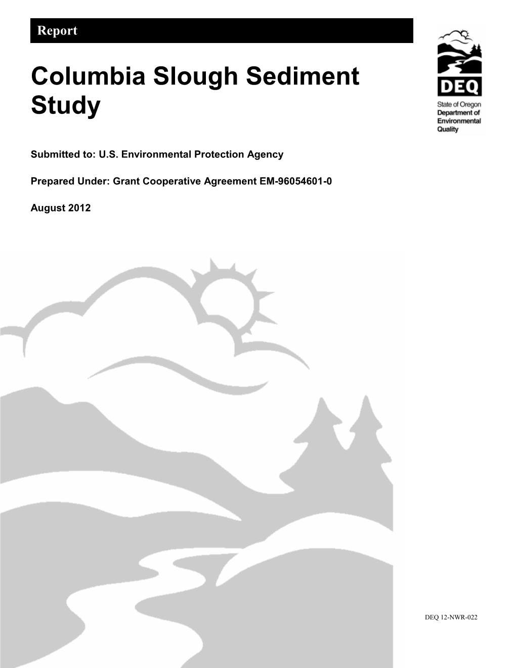 Columbia Slough Sediment Study August 2012