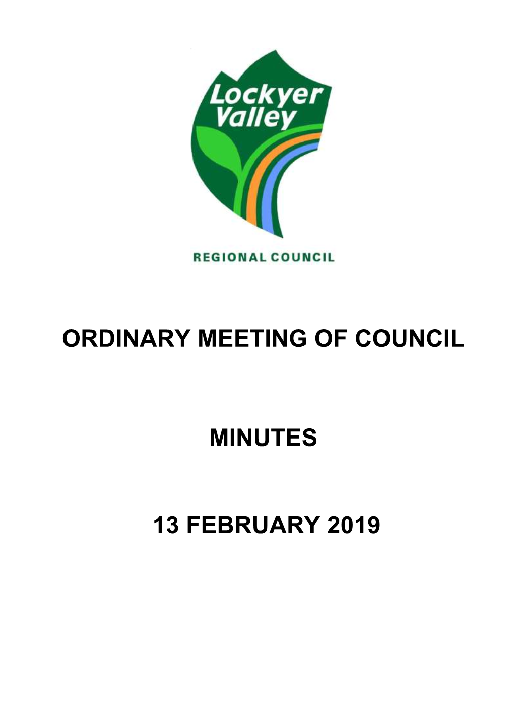 Minutes of Ordinary Council